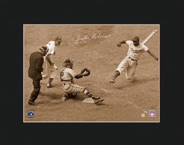 Lithograph - Jackie Robinson Steals Home 11x14-0