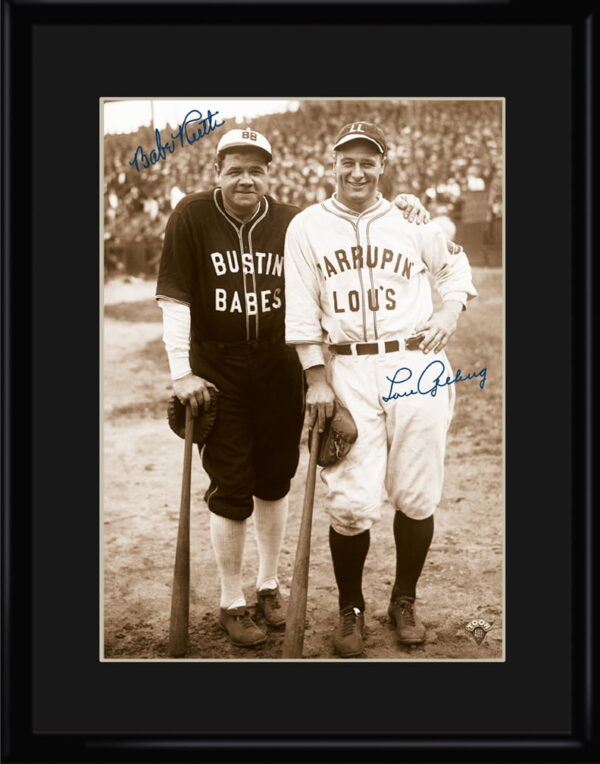 Lithograph - 11x14 Bustin Babes - Babe Ruth and Lou Gehrig-0