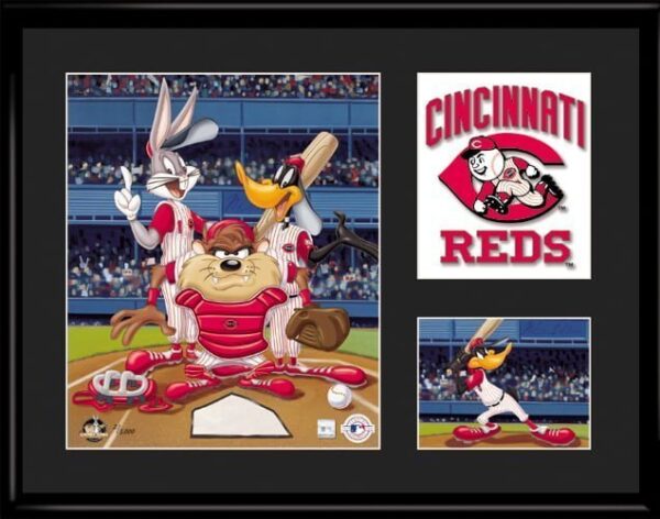 Cincinnati Reds Looney Tunes 11x14 Lithograph-0