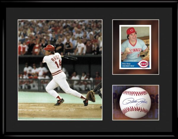 Pete Rose 11x14 Lithograph Facsimile Signature Framed-0