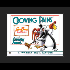 Crowing Pains -Sylvester, Henery Hawk, Foghorn and Barnyard Dog-Framed Lobby Card-Fine Art Giclee