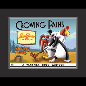 Crowing Pains -Sylvester, Henery Hawk, Foghorn and Barnyard Dog-Framed Lobby Card-Fine Art Giclee