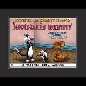 Mouse Taken Identity - Sylvester and Son - Framed Lobby Card- Fine Art Giclee
