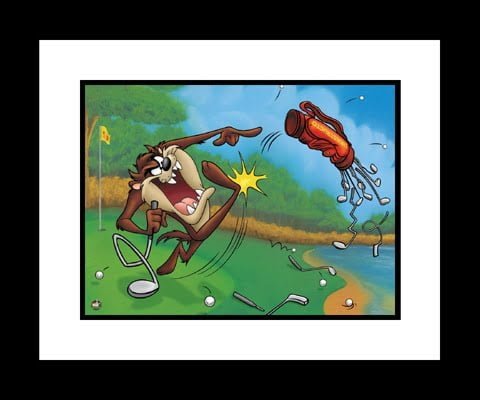 Terrible Taz Golfing 16x20 Giclee-0