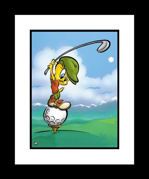 Tee Off Tweety 16x20 Giclee-0