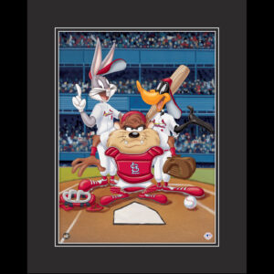 At The Plate - St. Louis Cardinals - Warner Bros. Framed Fine Art Giclee