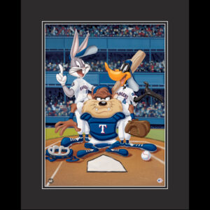 At The Plate - Texas Rangers - Warner Bros. Framed Fine Art Giclee