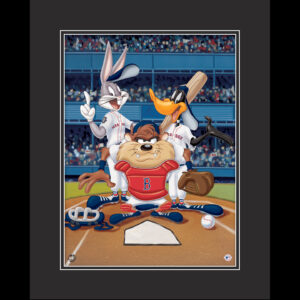 At The Plate - Boston Red Sox - Warner Bros. Framed Fine Art Giclee
