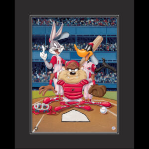 At The Plate - Cincinnati Reds-Warner Bros. Framed Fine Art Giclee