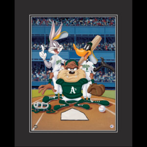 At The Plate - Oakland Athletics -Warner Bros. Framed Fine Art Giclee