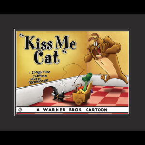 Kiss Me Cat -Fine Art Giclee- Framed Warner Bros. Lobby Card