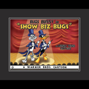 Show Biz Bugs - Dancing - Bugs Bunny and Daffy Duck - Fine Art Framed Giclee - Lobby Card