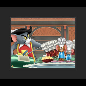Tom and Jerry - The Two Musketeers - Framed Fine Art Giclee