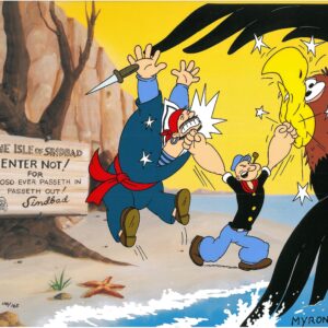Popeye the Sailor Meets Sindbad the Sailor-SIGNED Hand-Painted L.E. Cel -Myron Waldman - Image 1