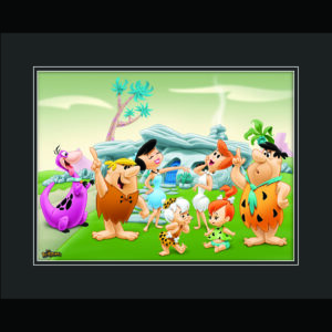 Flintstones- Family Photo- Framed Fine Art Limited Edition Giclee