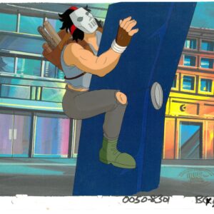 A TMNT Original Production Cel with Casey Jones with Official MWS Seal - Image 1