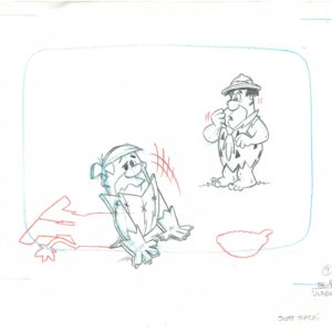 Flintstones -3 Signed Original Production Drawings-Jungle - Image 3