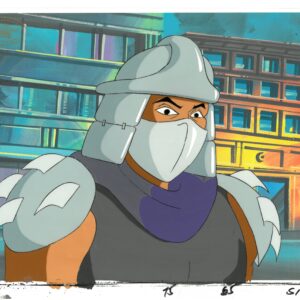 A TMNT Original Production Cel of Shredder with MWS Seal - Image 1