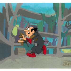 A Smurfs Original Production Cel of Gargamel with Hanna-Barbera Seal