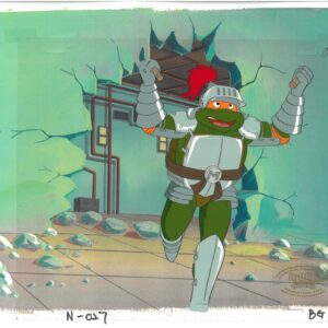 A TMNT Original Production Cel with Michelangelo with Official MWS Seal
