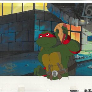 Raphael -A TMNT Original Production Cel/Drawings with Official MWS Seal