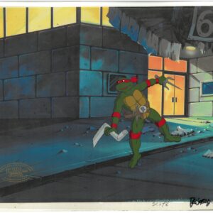 Raphael -A TMNT Original Production Cel/Drawings with Official MWS Seal