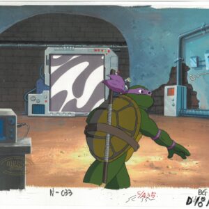 A TMNT Original Production Cel with Donatello (MWS Seal)