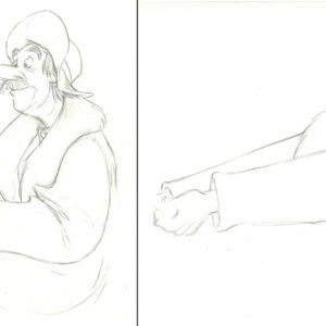 Amos - 2 Original Amos Production Drawings from the Walt Disney 1981 Movie "The Fox and the Hound"