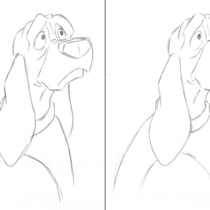 Copper - 2 Original Production Drawings from the Walt Disney 1981 Movie "The Fox and the Hound"