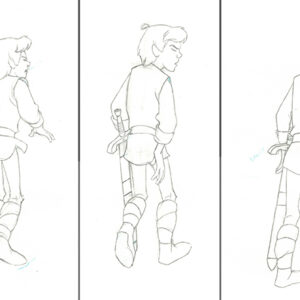 Taran-3 Original Production Disney Drawings from the Black Cauldron (1985)