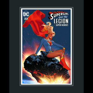 Supergirl Posing - DC Comics - Framed Fine Art Giclee  Legion of Heroes
