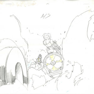 2 TMNT Original Production Drawings - April, Michelangelo, and Leonardo - Image 3