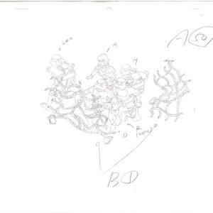 3 TMNT Original Production Drawings - April, Michelangelo, Raphael, Donatello, and Leonardo - Image 4