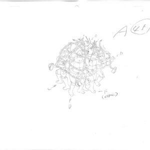 3 TMNT Original Production Drawings - April, Michelangelo, Raphael, Donatello, and Leonardo - Image 3