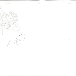 4 TMNT Original Production Drawings - April, Michelangelo, Raphael, Donatello, and Leonardo - Image 4