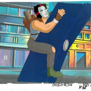 A TMNT Original Production Cel with Casey Jones (MWS Seal)