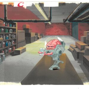 A TMNT Original Production Cel of Krang with MWS Seal