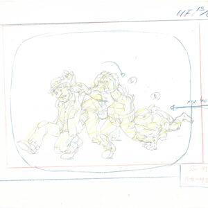 4 TMNT Original Production Drawings - Casey Jones, Leonardo, Raphael and Donatello - Image 4