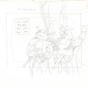 6 TMNT Original Production Drawings - Michelangelo, Raphael, Leonardo and Donatello - Image 7