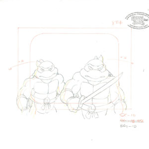 6 TMNT Original Production Drawings - Michelangelo, Raphael, Leonardo and Donatello - Image 6