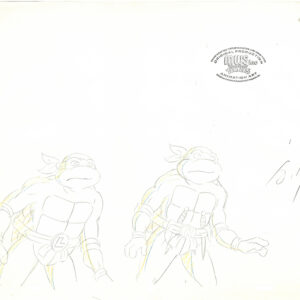 6 TMNT Original Production Drawings - Michelangelo, Raphael, Leonardo and Donatello - Image 5