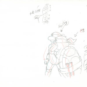 6 TMNT Original Production Drawings - Michelangelo, Raphael, Leonardo and Donatello - Image 3