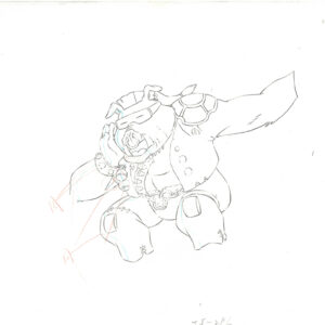 3 TMNT Original Production Drawings - Casey Jones, Rocksteady and Bebop - Image 1
