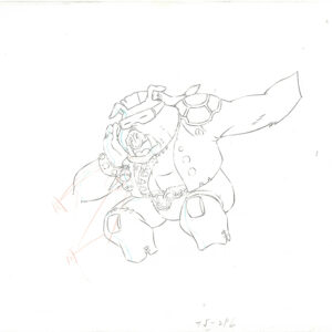 3 TMNT Original Production Drawings - Casey Jones, Rocksteady and Bebop - Image 3