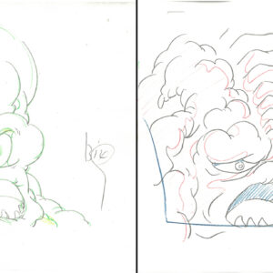 2 TMNT Original Production Drawings - Krang