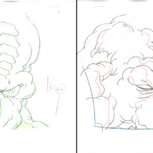 2 TMNT Original Production Drawings - Krang