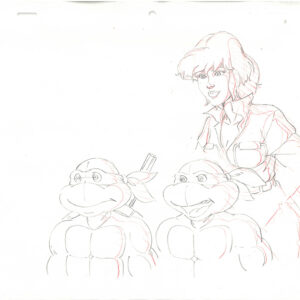 2 TMNT Original Production Drawings - April, Raphael and Donatello - Image 5