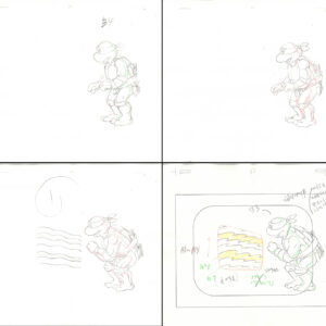 4 TMNT Original Production Drawings