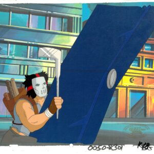 A TMNT Original Production Cel with Casey Jones ( Official MWS Seal)