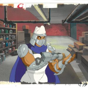 A TMNT Original Production Cel of Shredder with MWS Seal